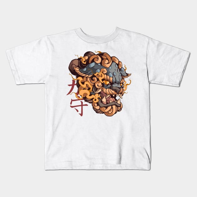 japanese demon Kids T-Shirt by i want money